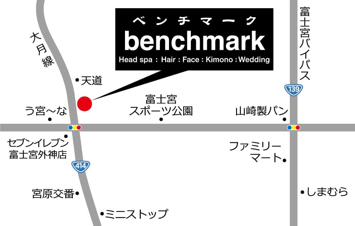 富士宮市の美容室ベンチマークの地図画像